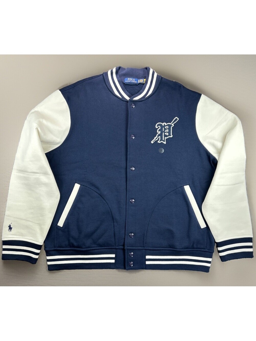 Polo Ralph Lauren Men Varsity Letterman Jacket Button Up XL